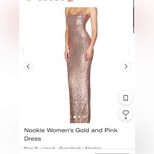 Nookie Women's Gold and Pink Dress